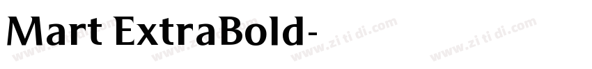 Mart ExtraBold字体转换